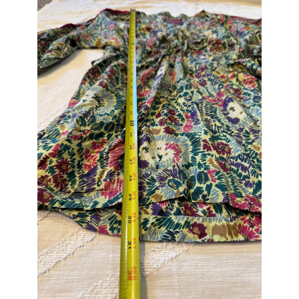 Johnny Was Women's XL Silk Floral Embroidered Boho Tunic Dress Top - Picture 5 of 9